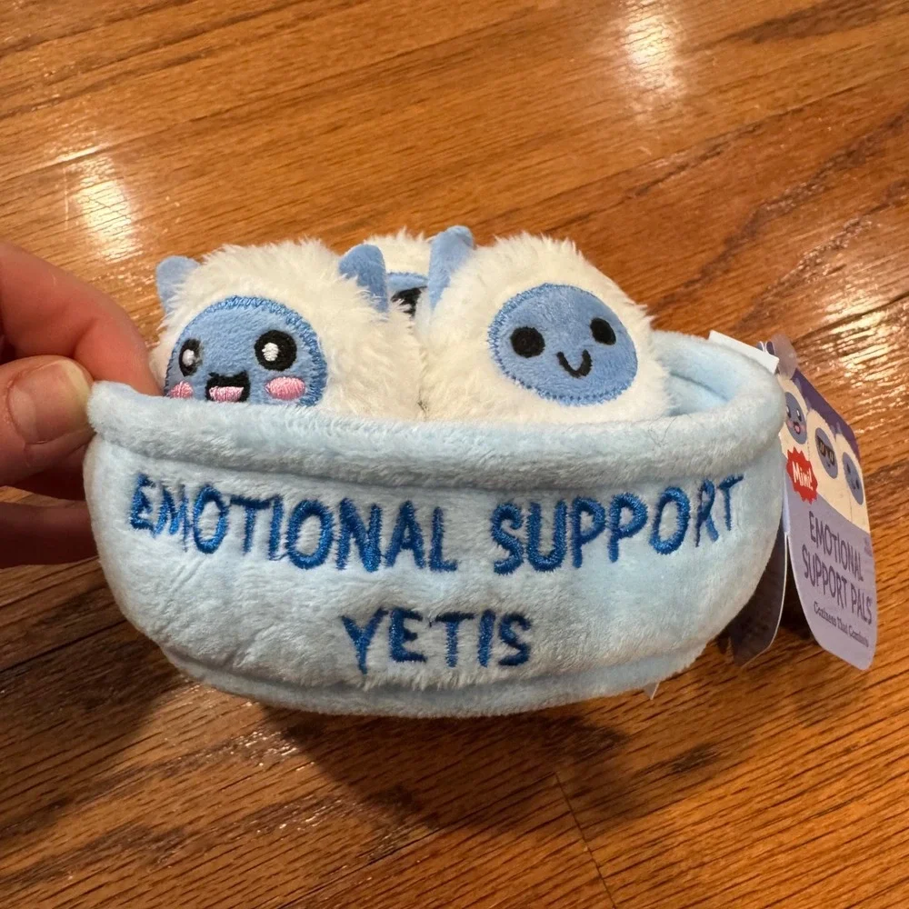 Emotional Support Pals Mini Yeti Plush Bowl 3pk Relatable 4
